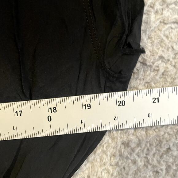 Sandro Paris Dress Womens 2 Black Short Sleeve Mini Silk Tie Neck Evening Event - Picture 4 of 12